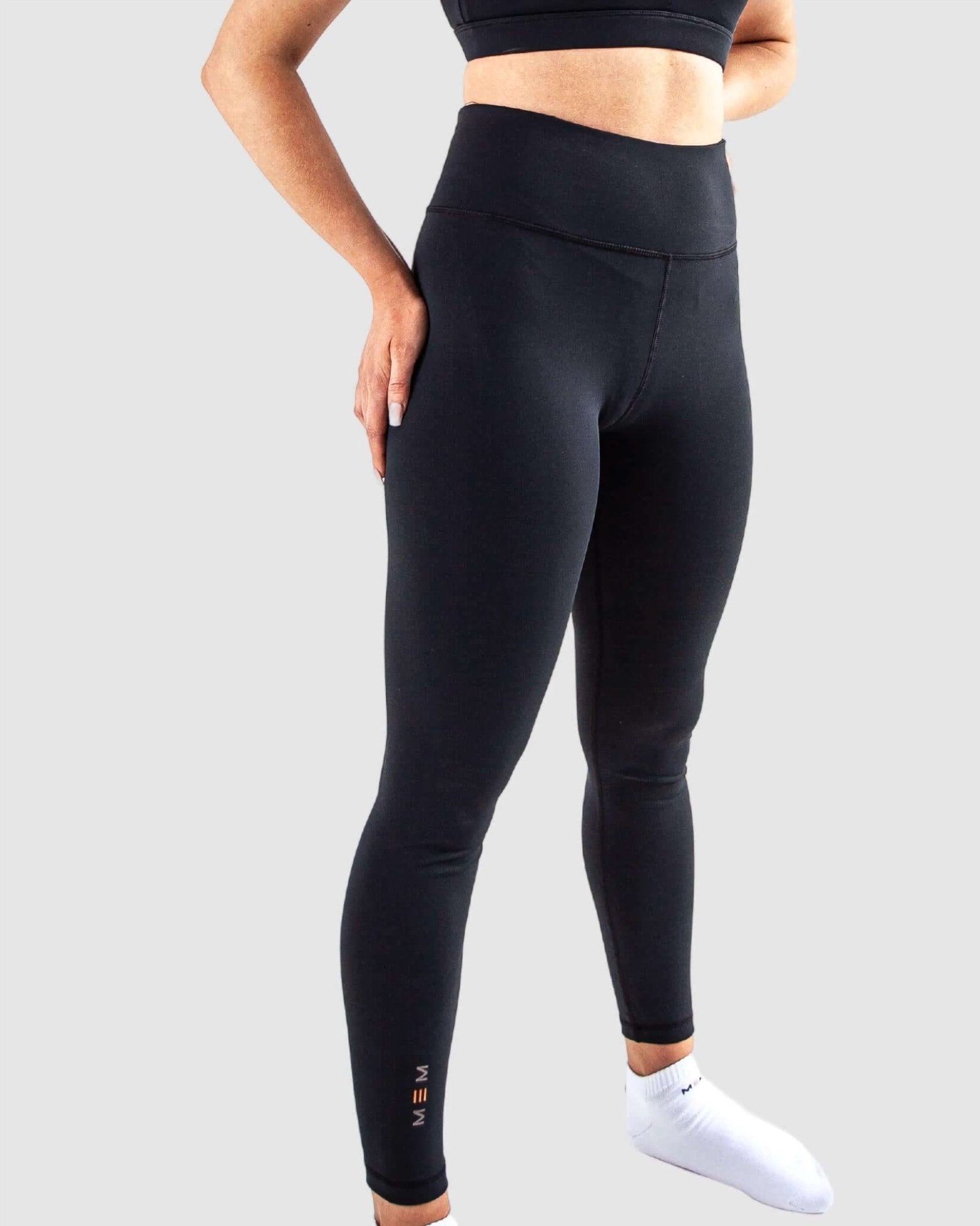 Black Acetate Leggings For Gym & Yoga Workout - MEMFitness