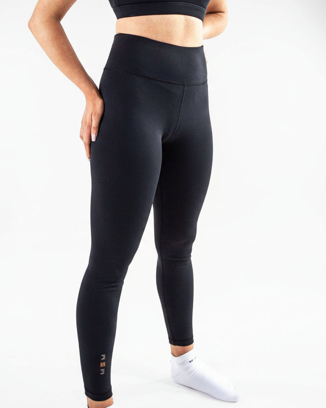 Black Acetate Leggings For Gym & Yoga Workout - MEMFitness