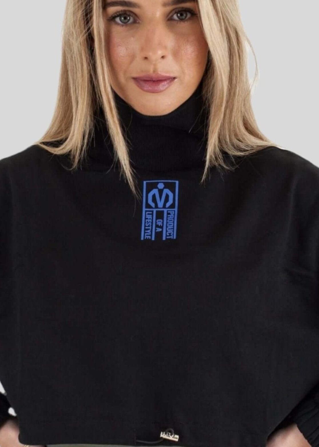 French Terry Crop Top Black - MEMFitness