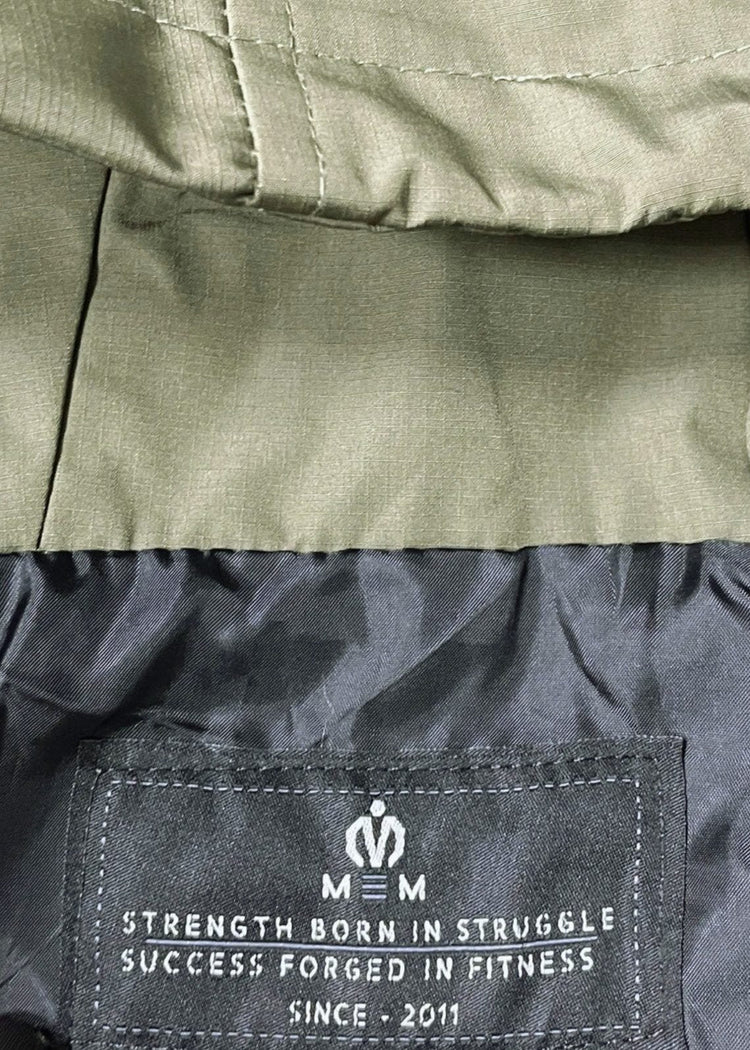 Khaki Green Water - Resistant Anorak Jacket - MEMFitness