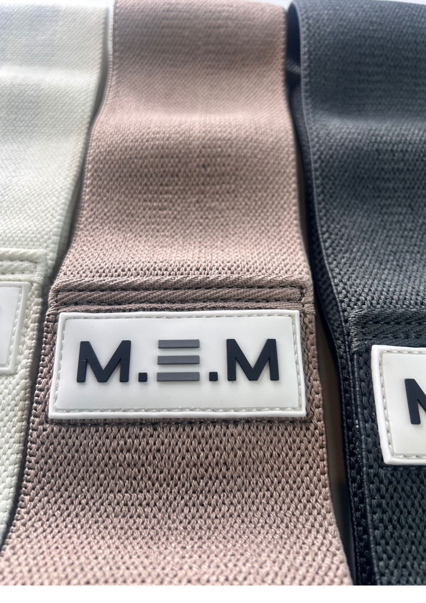 Light Medium Heavy Hip Resistance Band - 37x8cm, Latex Cotton Blend - MEMFitness