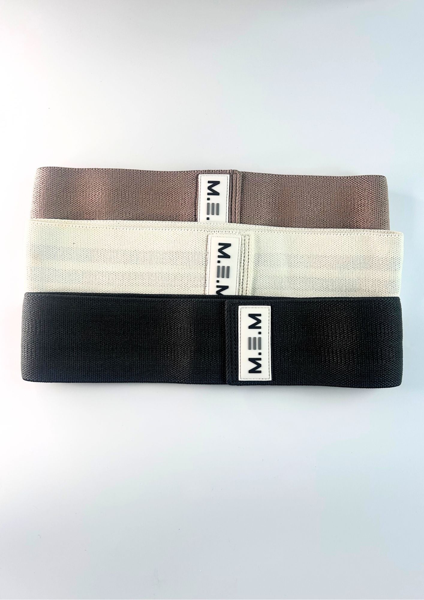 Light Medium Heavy Hip Resistance Band - 37x8cm, Latex Cotton Blend - MEMFitness