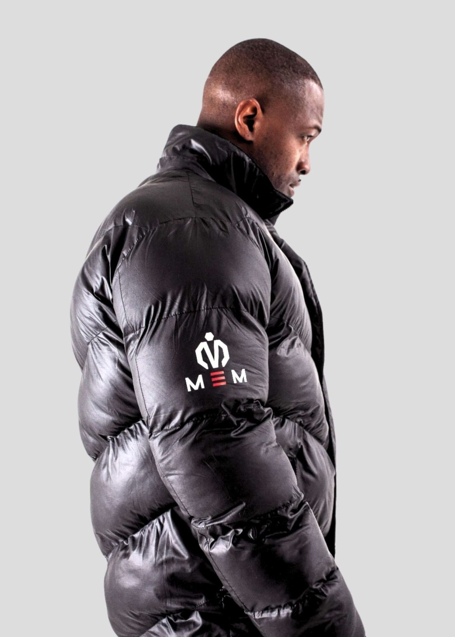 Matt Black Longline Puffer Jacket - MEMFitness