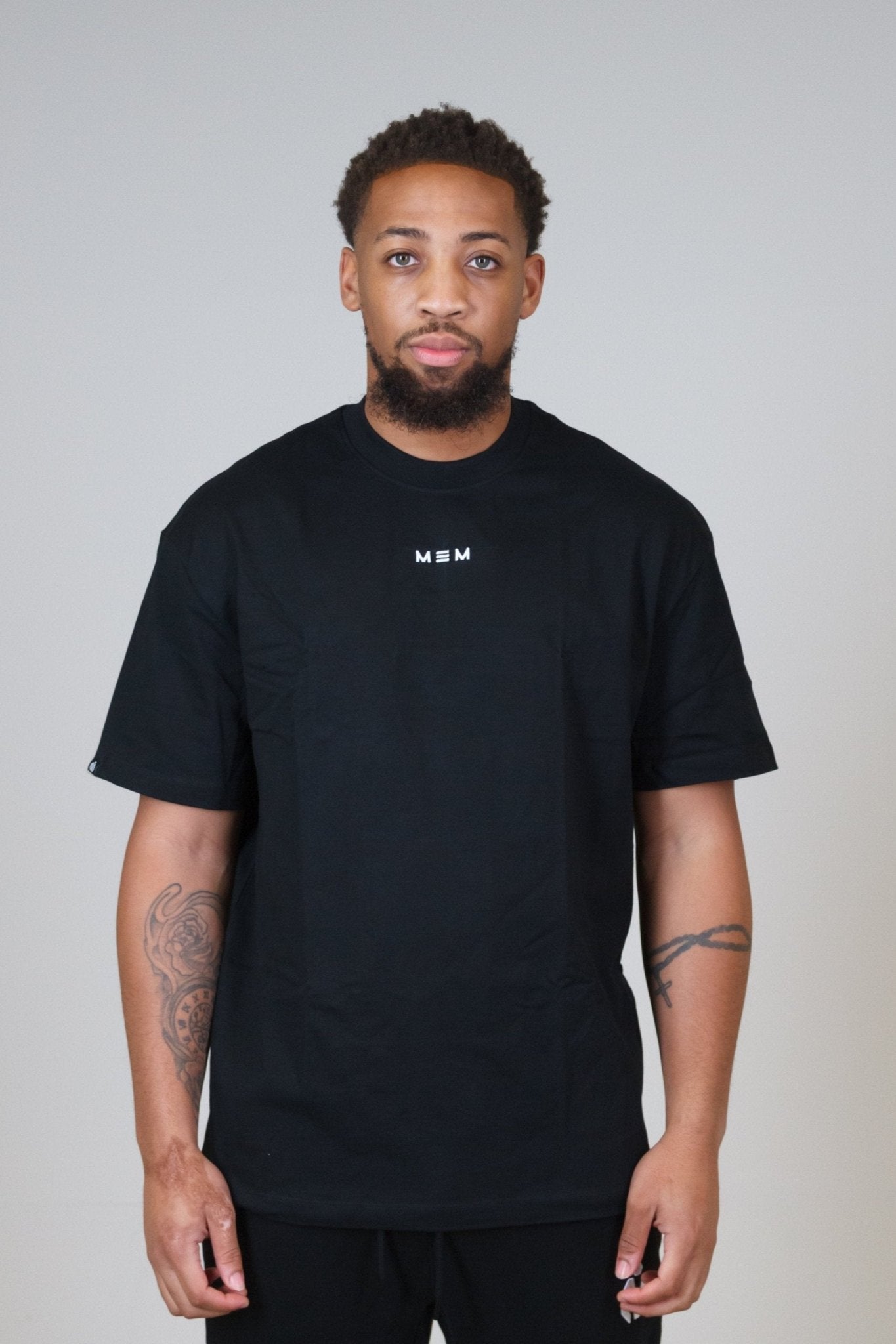 MEM 305G Heavyweight Oversized Tee - Black - MEMFitness