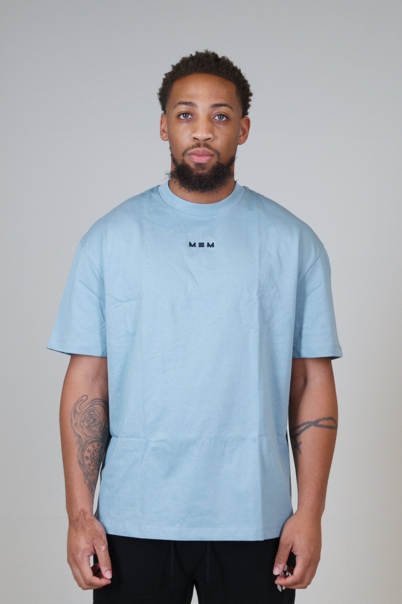 MEM 305G Heavyweight Oversized Tee - Blue - MEMFitness