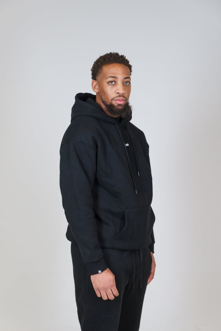MEM 345G Heavyweight Fleece Hoodie – Black - MEMFitness