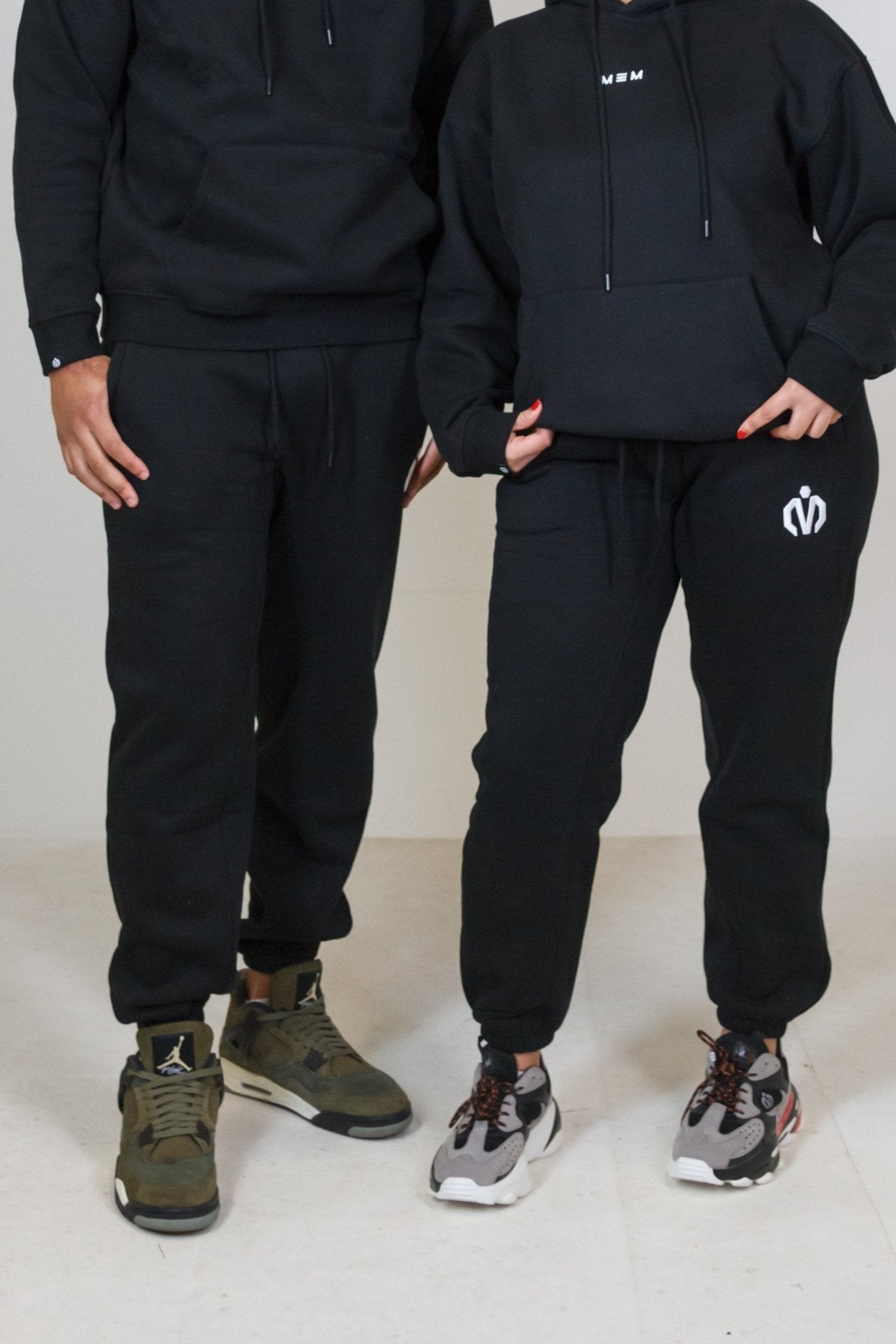 MEM 345G Heavyweight Fleece Joggers - Black - MEMFitness