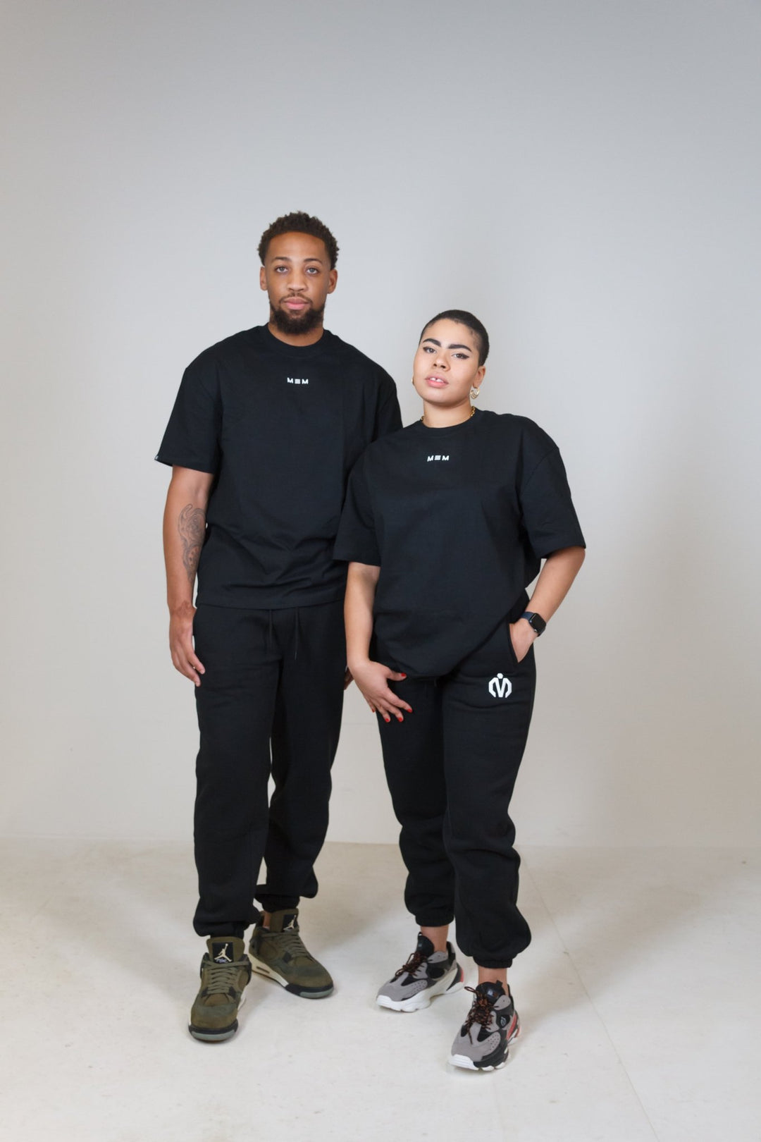 MEM 345G Heavyweight Fleece Joggers - Black - MEMFitness