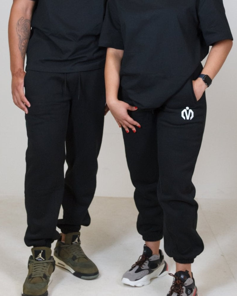 MEM 345G Heavyweight Fleece Joggers - Black - MEMFitness
