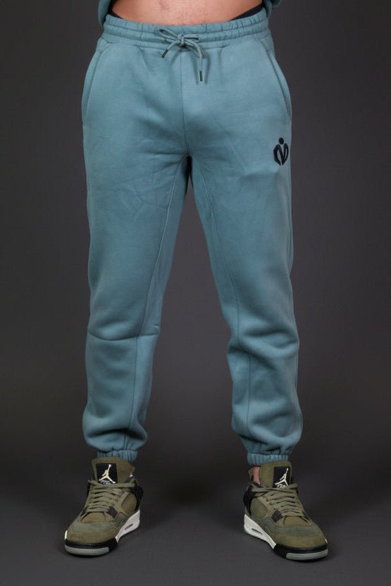 MEM 345G Heavyweight Fleece Joggers - Grey Blue - MEMFitness