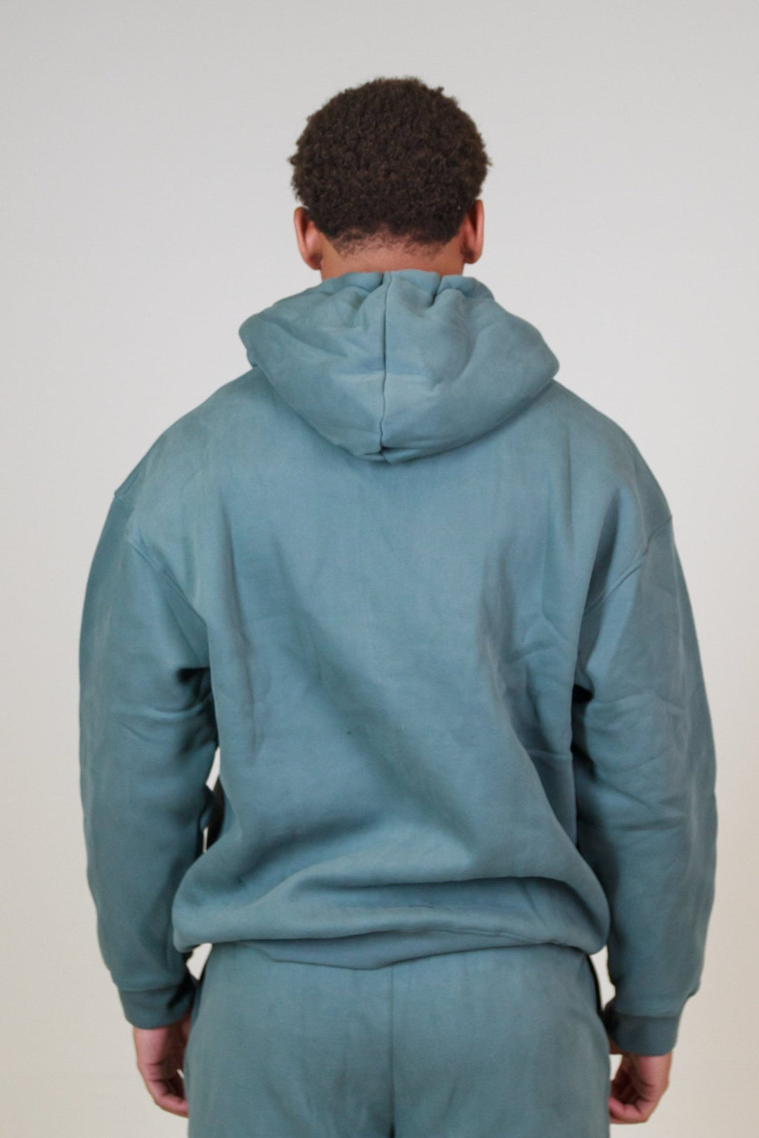 MEM 345G Oversized Heavyweight Fleece Hoodie - Grey Blue - MEMFitness