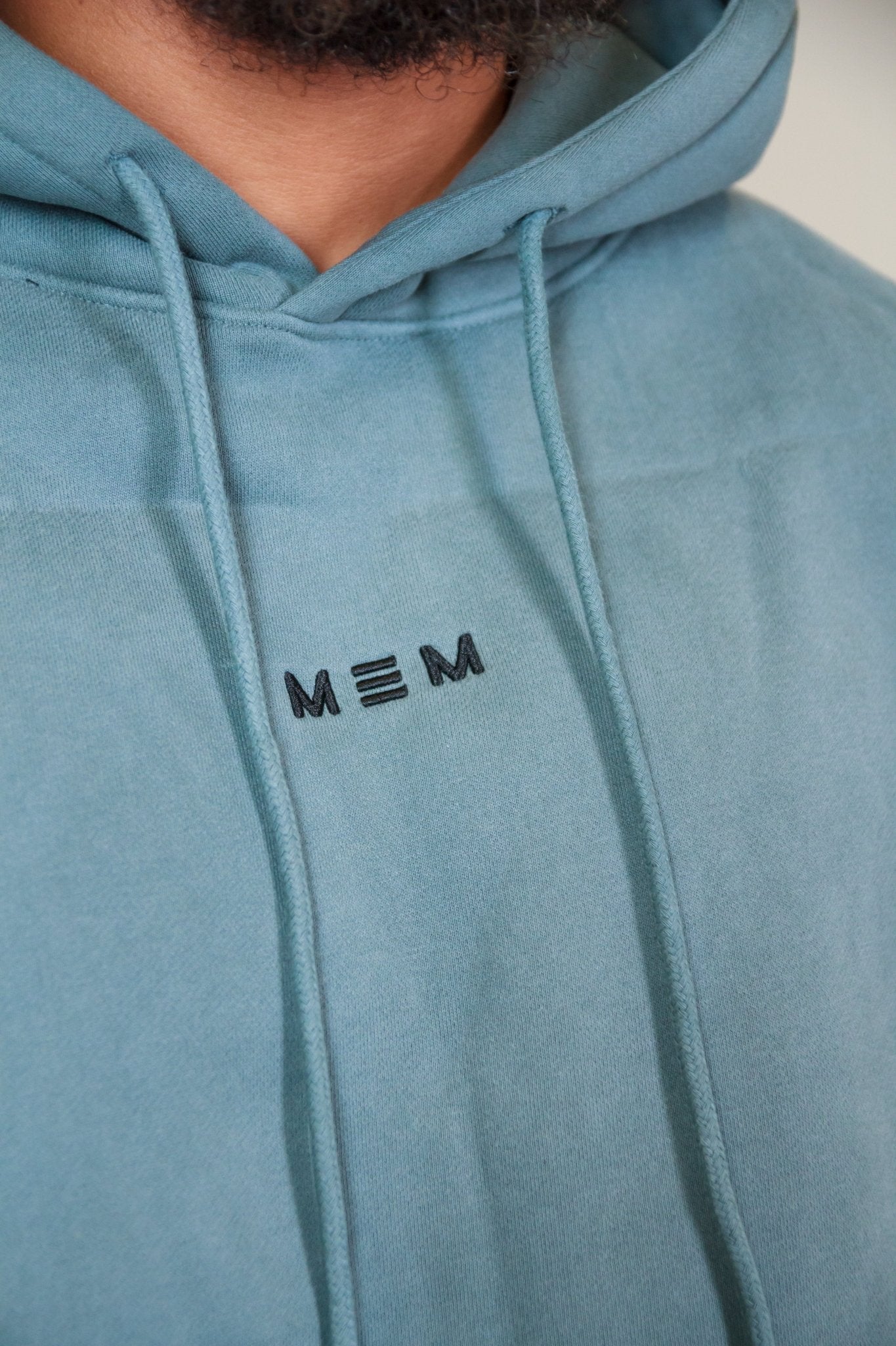 MEM 345G Oversized Heavyweight Fleece Hoodie - Grey Blue - MEMFitness