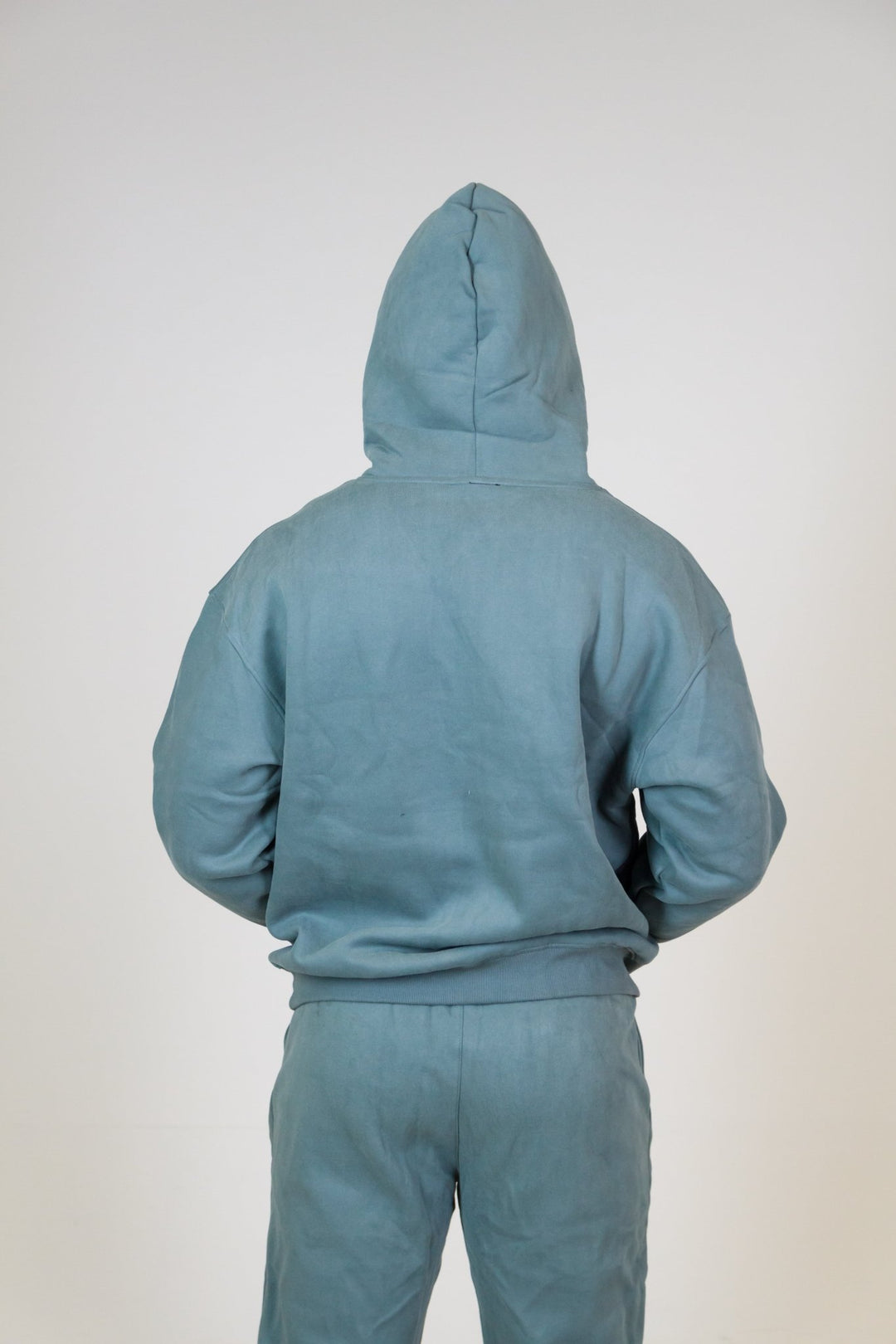 MEM 345G Oversized Heavyweight Fleece Hoodie - Grey Blue - MEMFitness