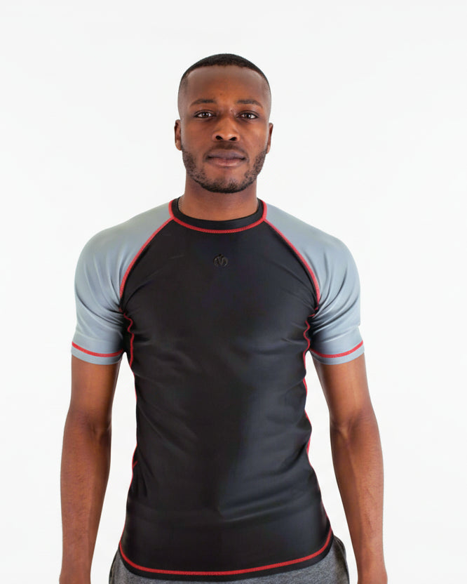 MEM Ambition Men's Compression Top – Black/Grey - MEMFitness