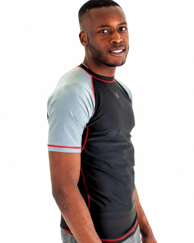 MEM Ambition Men's Compression Top – Black/Grey - MEMFitness