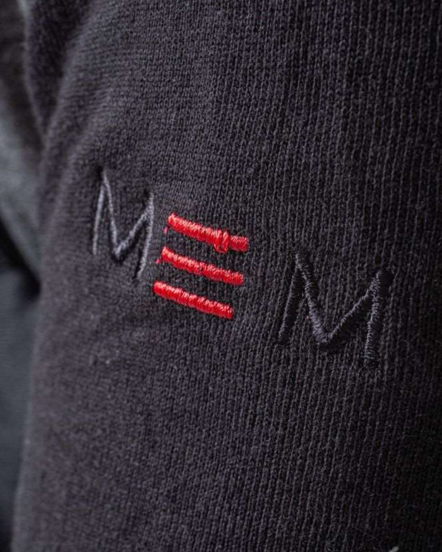MEM - Panel Cut French Terry Hoodie Grey Black - MEMFitness