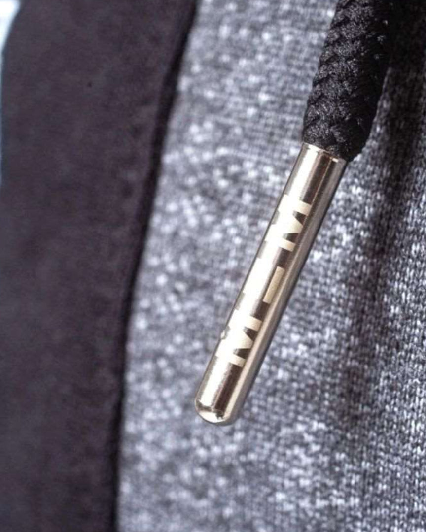 MEM - Panel Cut French Terry Hoodie Grey Black - MEMFitness