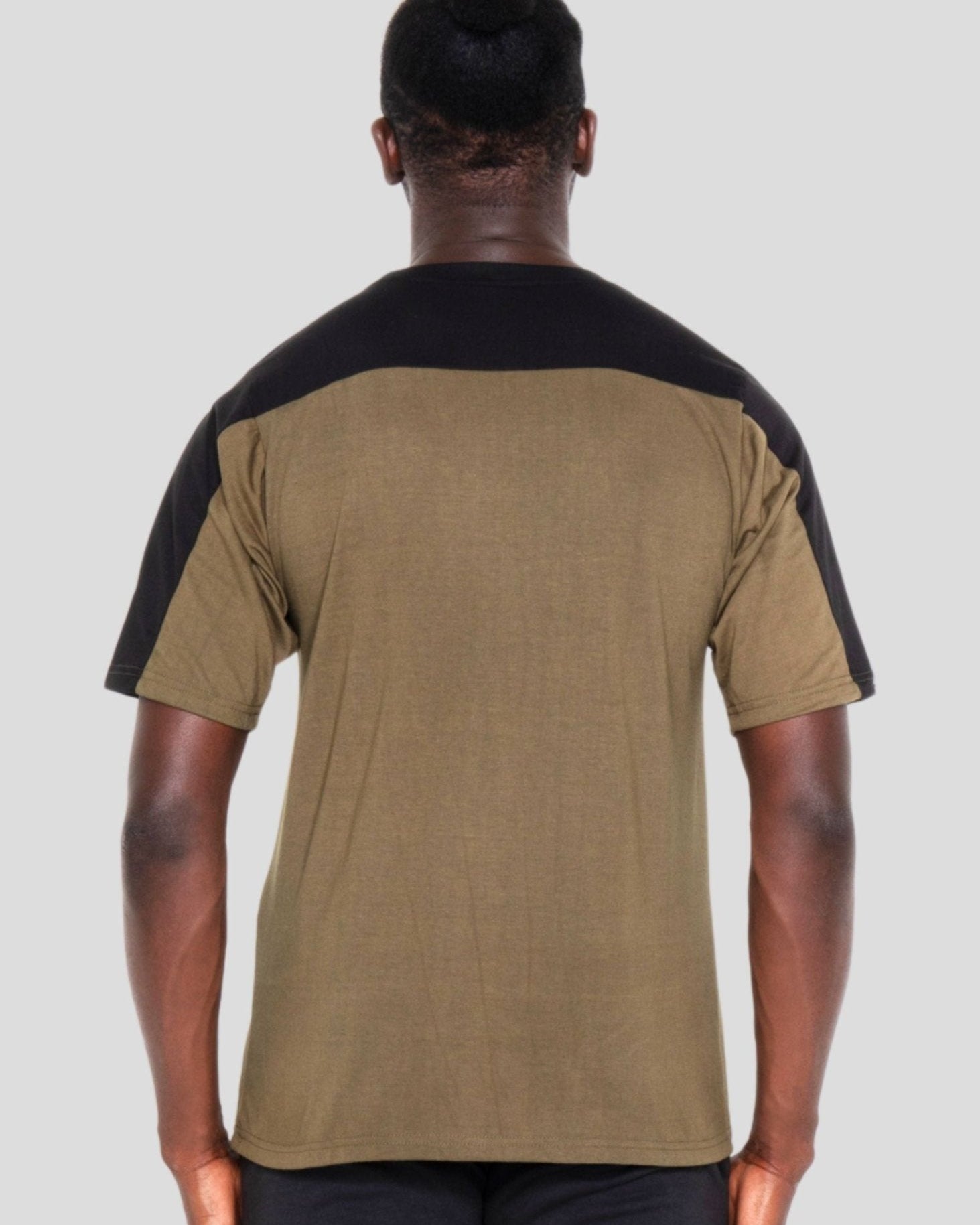 MEM Pol Panel - cut T-Shirt Olive Green Black - MEMFitness