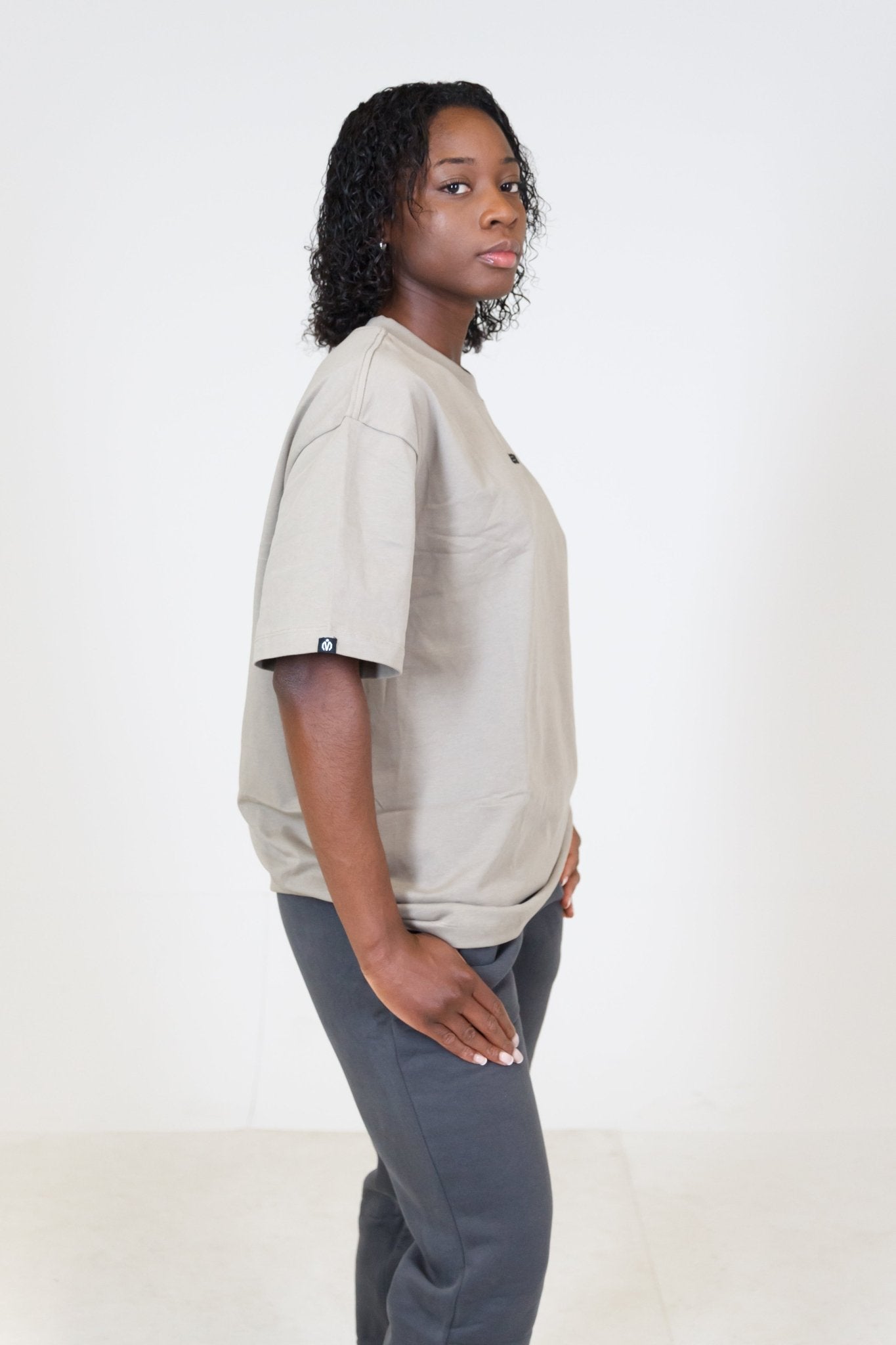 MEM Unisex 305G Heavyweight Oversized Tee - Beige - MEMFitness