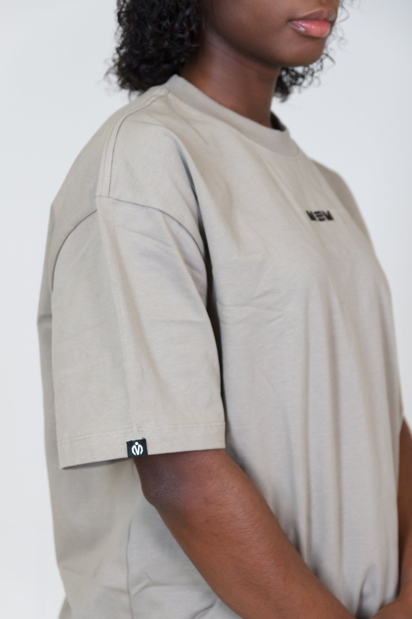 MEM Unisex 305G Heavyweight Oversized Tee - Beige - MEMFitness