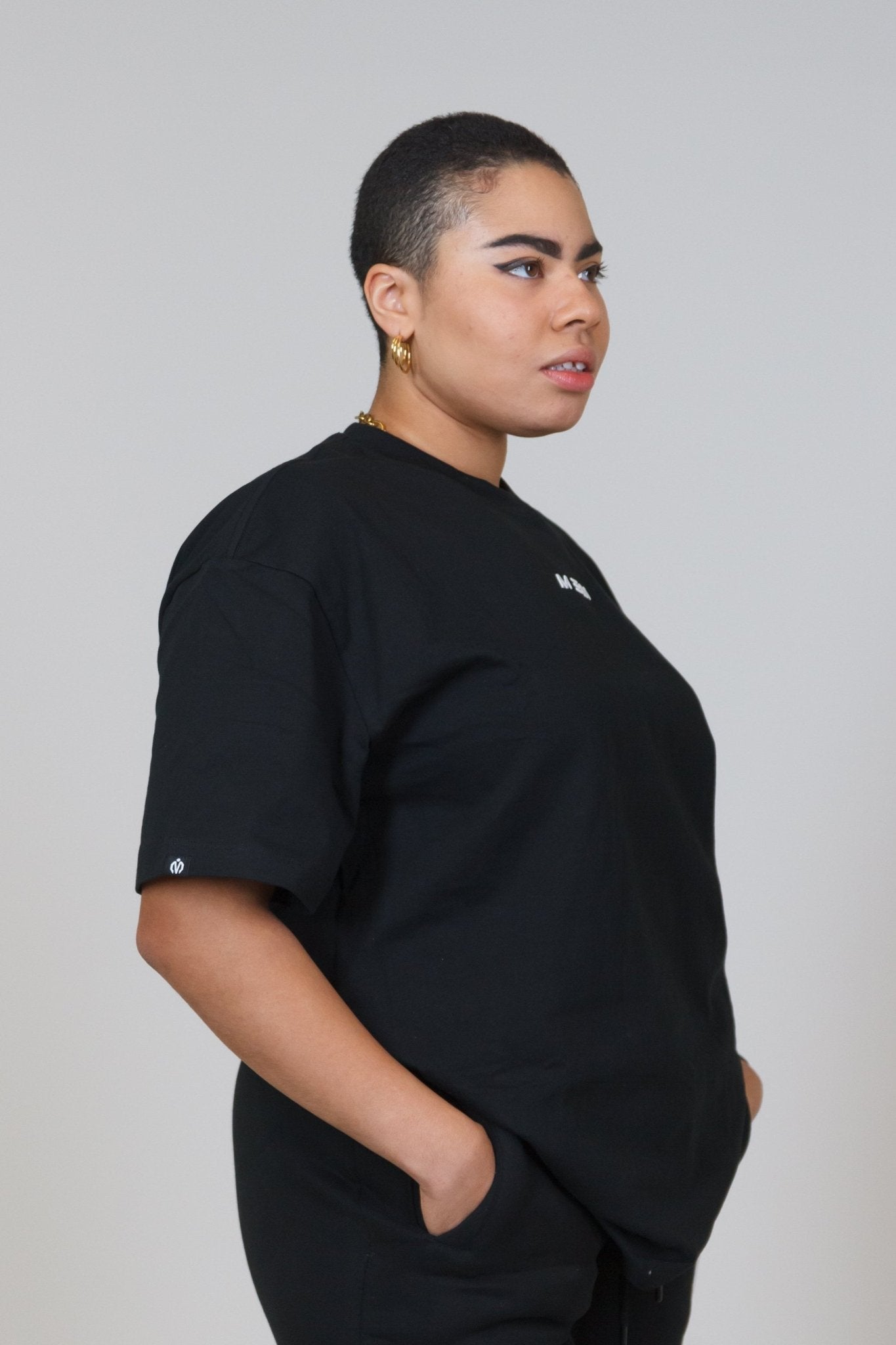 MEM Unisex 305G Heavyweight Oversized Tee - Black - MEMFitness