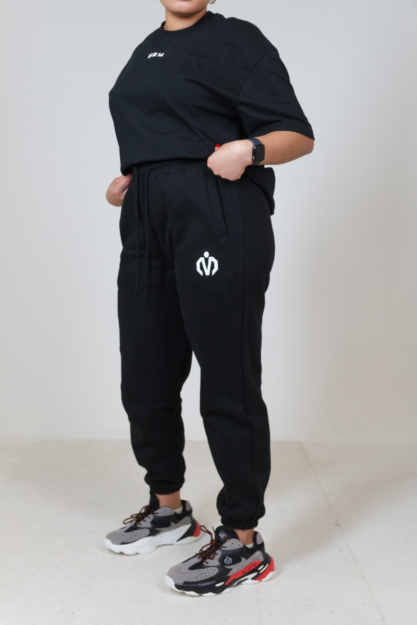 MEM Unisex 345G Heavyweight Fleece Joggers - Black - MEMFitness