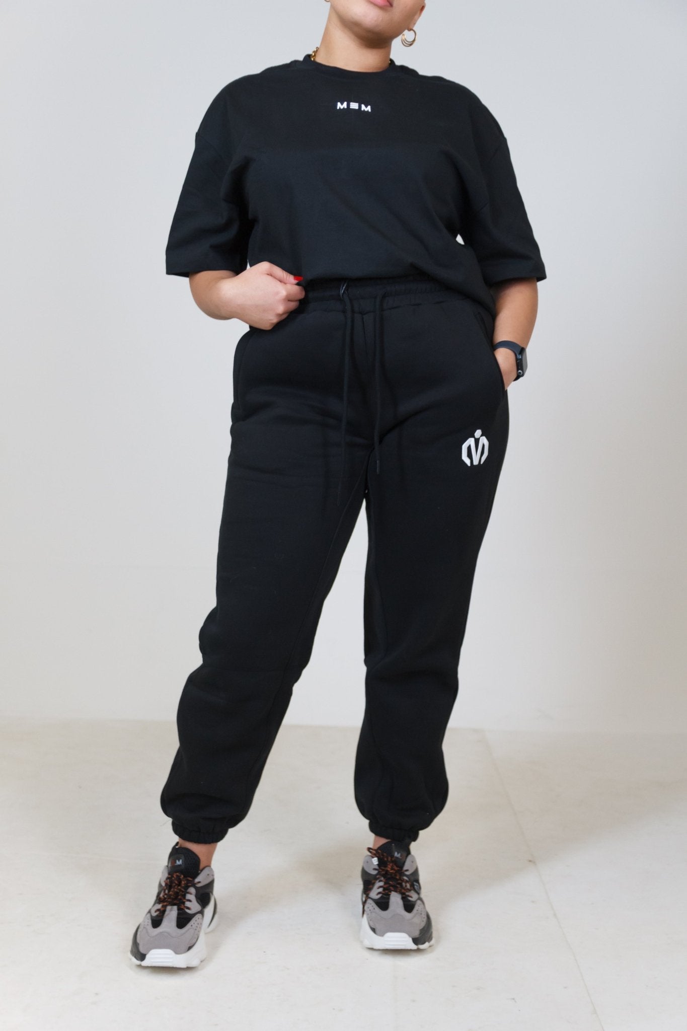 MEM Unisex 345G Heavyweight Fleece Joggers - Black - MEMFitness