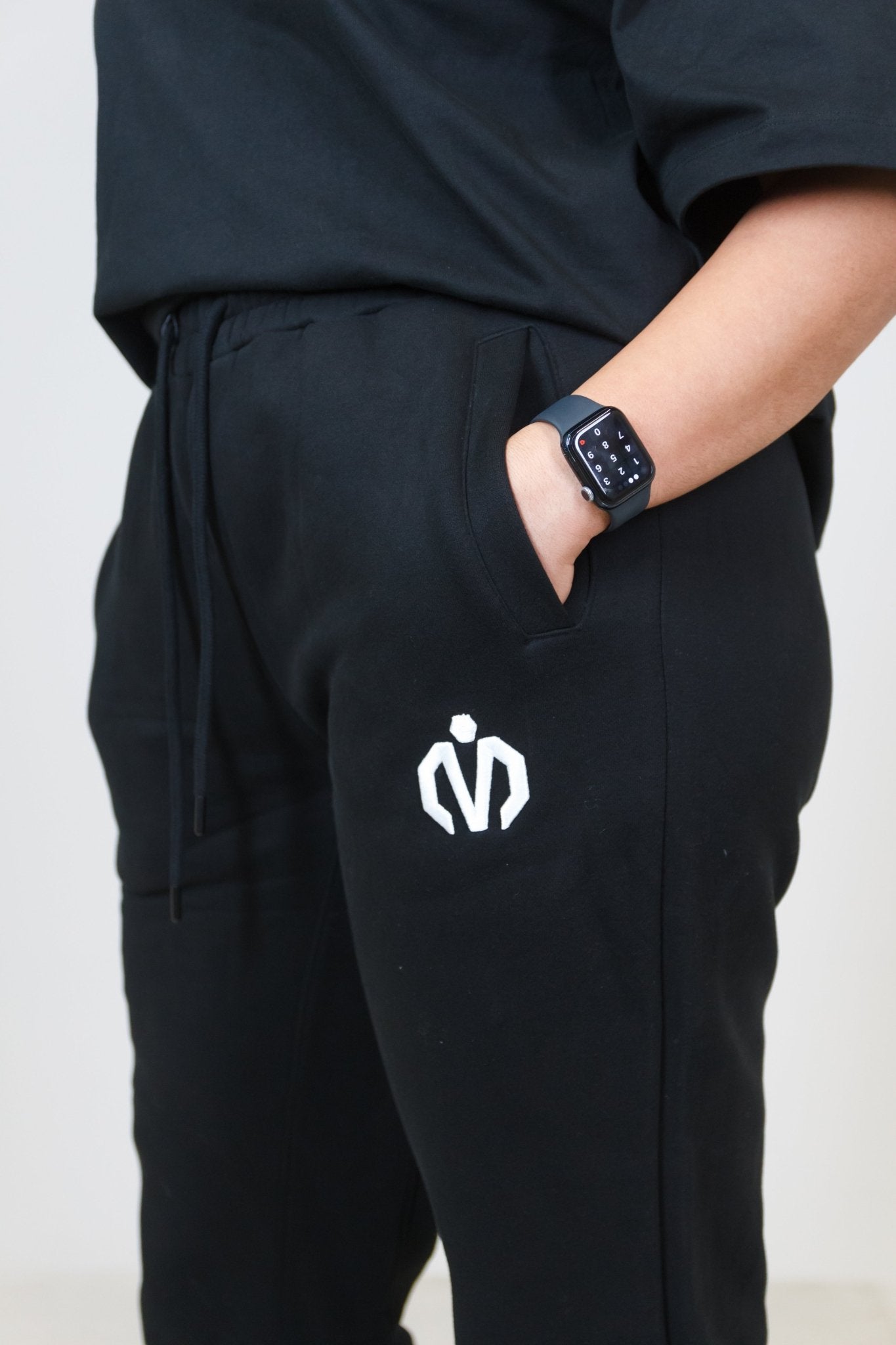 MEM Unisex 345G Heavyweight Fleece Joggers - Black - MEMFitness