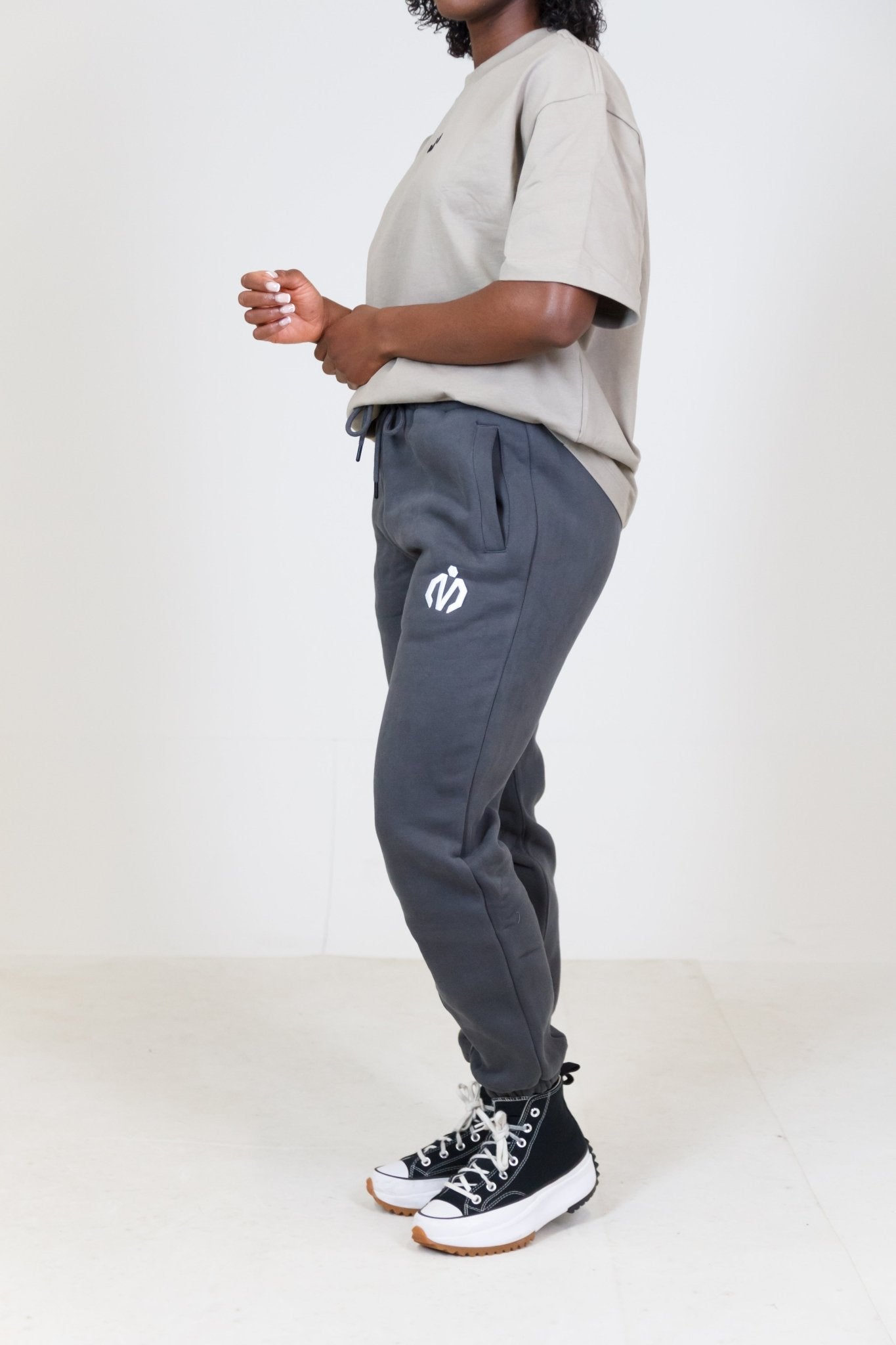 MEM Unisex 345G Heavyweight Fleece Joggers - Grey - MEMFitness