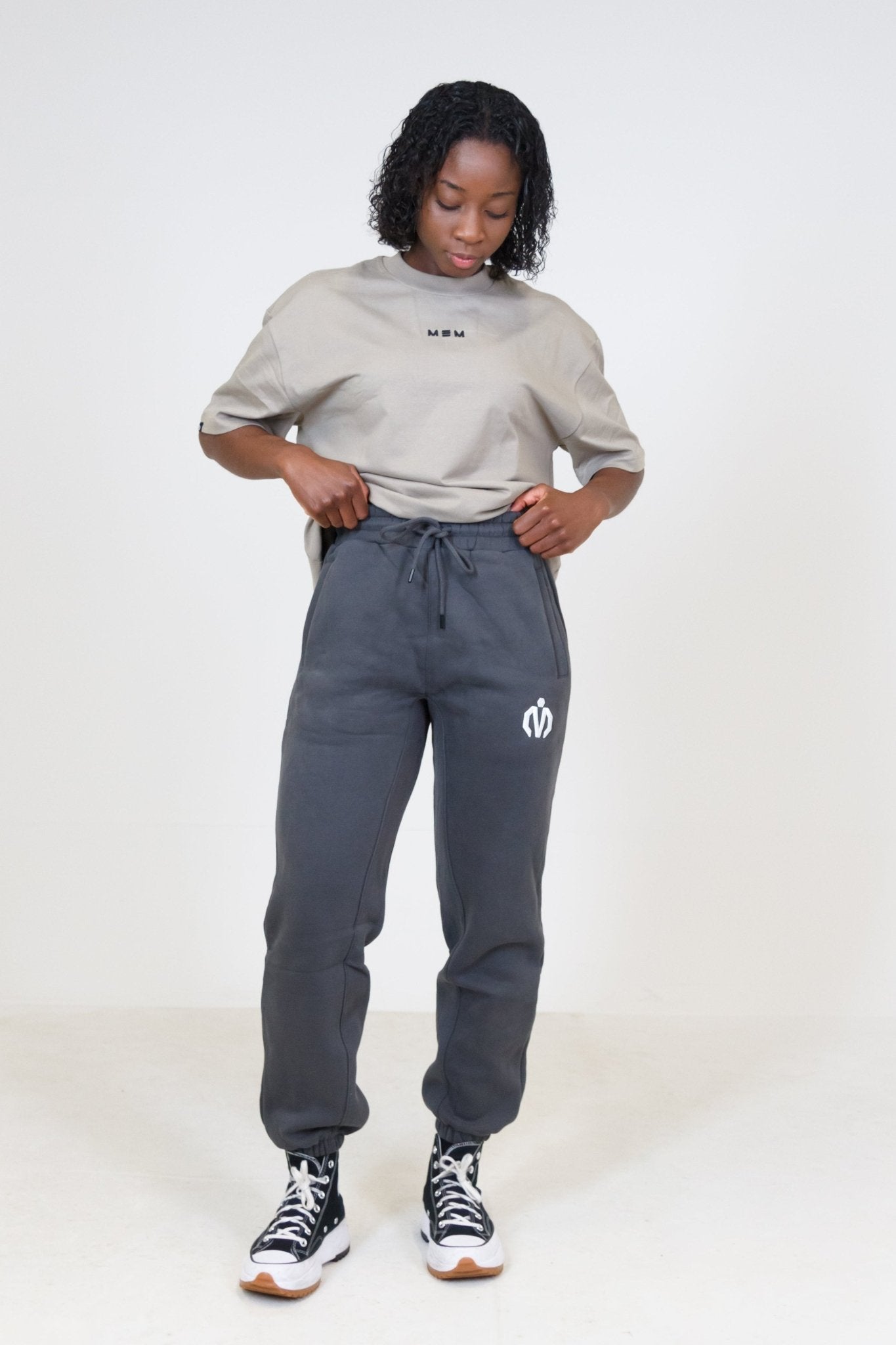 MEM Unisex 345G Heavyweight Fleece Joggers - Grey - MEMFitness