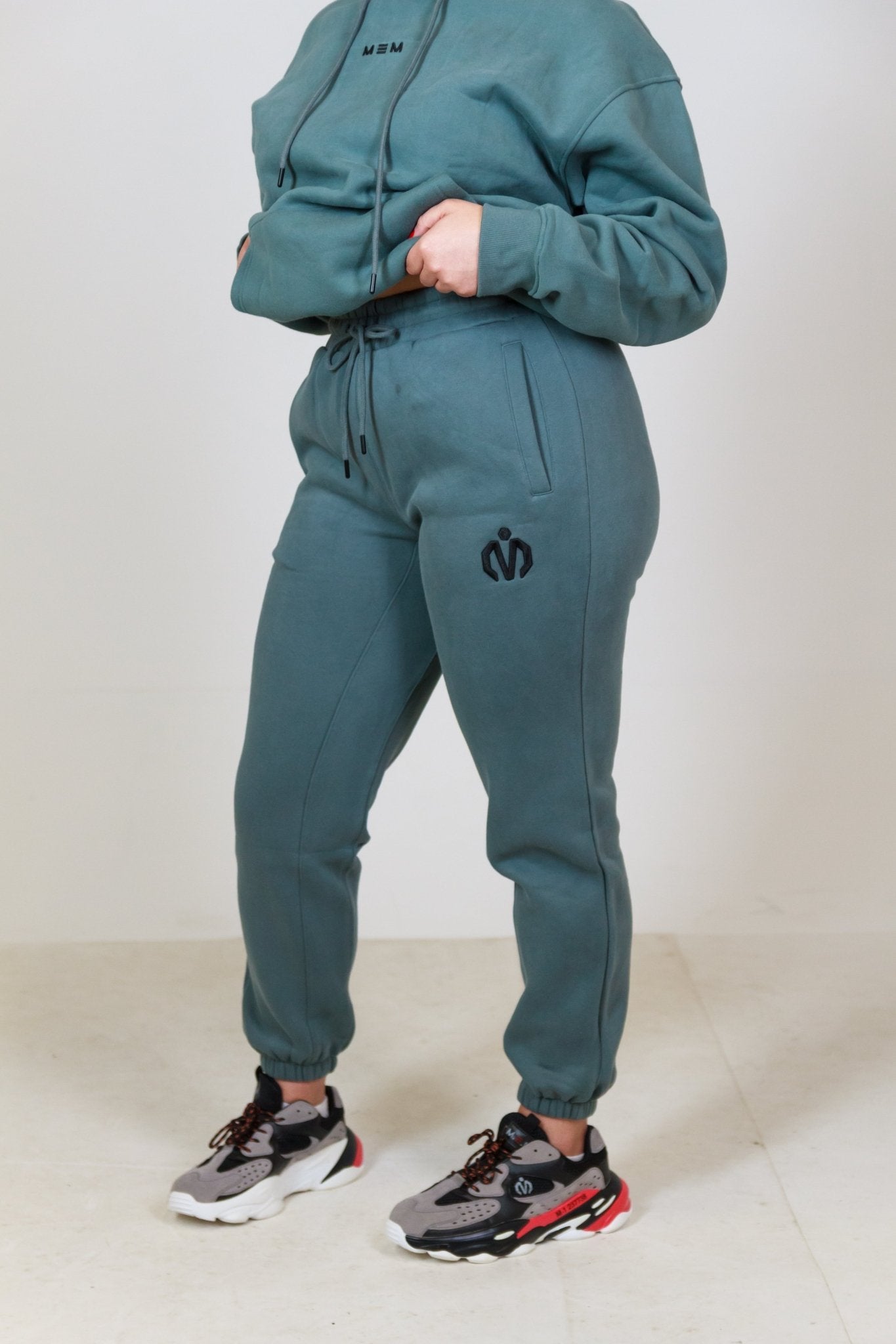 MEM Unisex 345G Heavyweight Fleece Joggers - Grey Blue - MEMFitness
