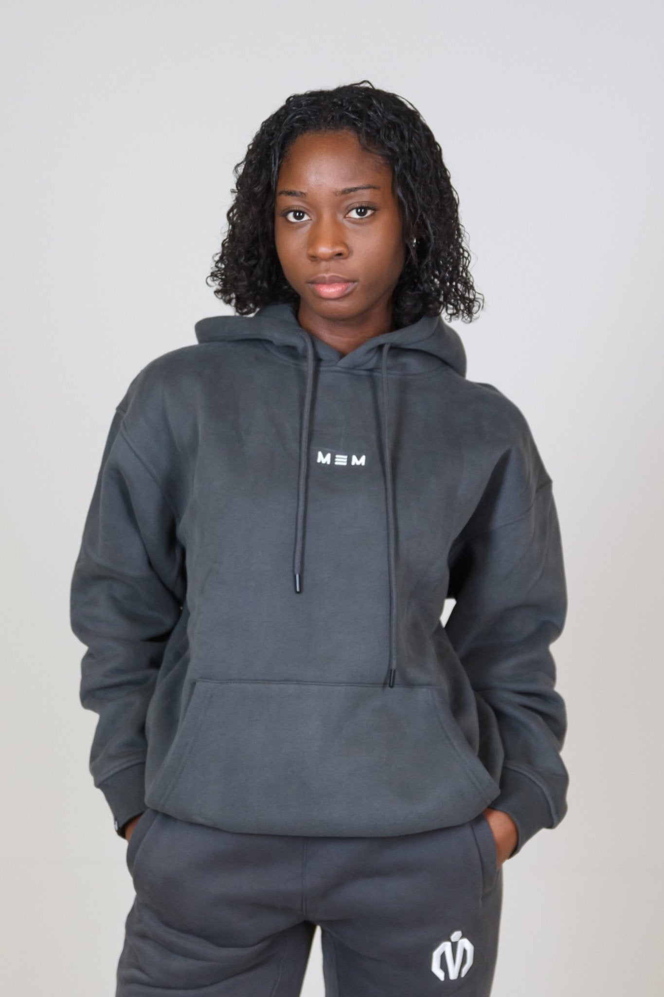 MEM Unisex 345G Oversized Heavyweight Fleece Hoodie - Grey - MEMFitness