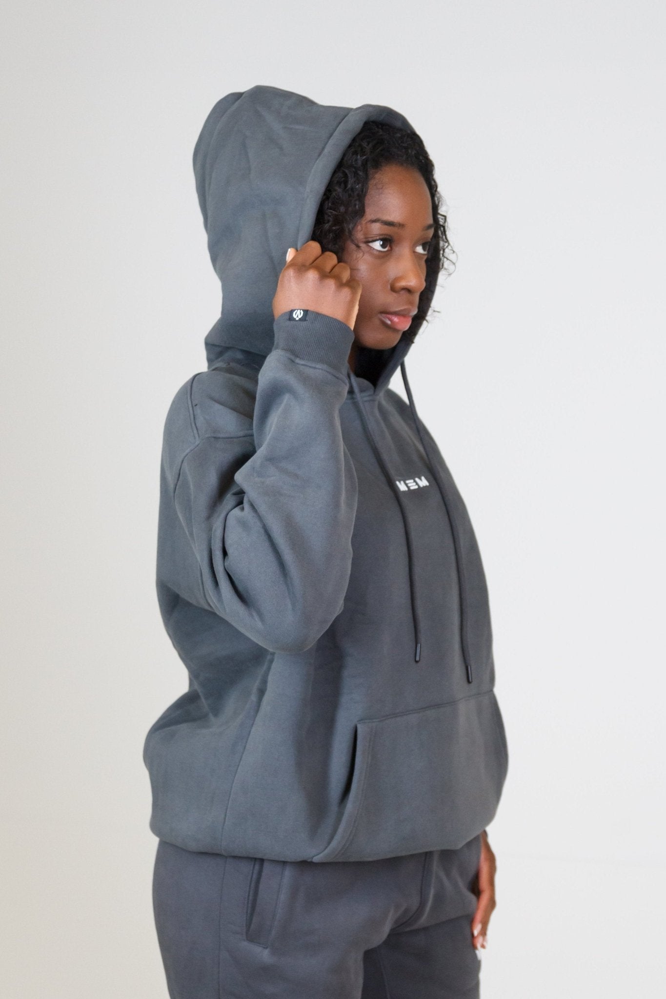 MEM Unisex 345G Oversized Heavyweight Fleece Hoodie - Grey - MEMFitness