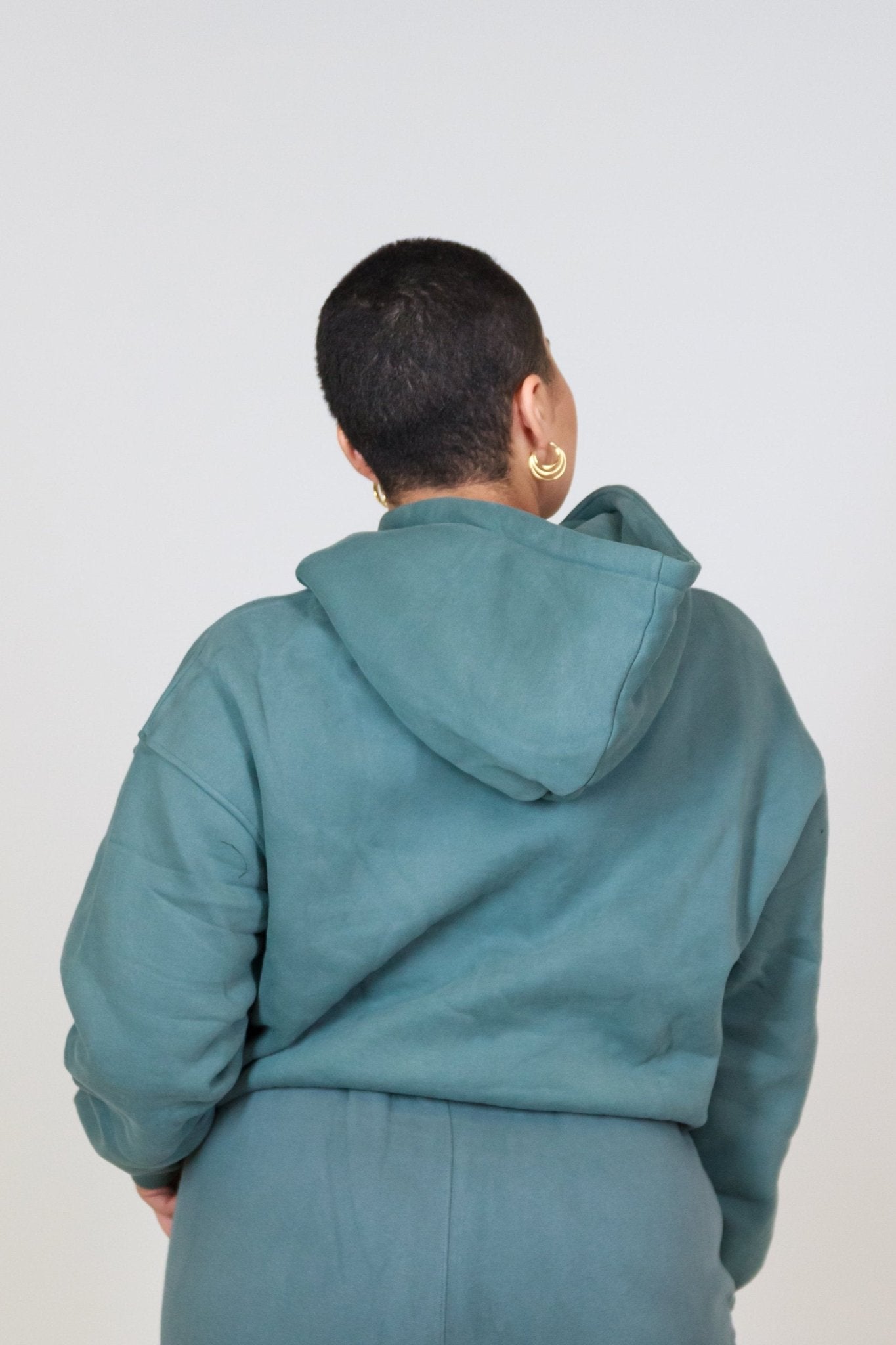 MEM Unisex 345G Oversized Heavyweight Fleece Hoodie - Grey Blue - MEMFitness