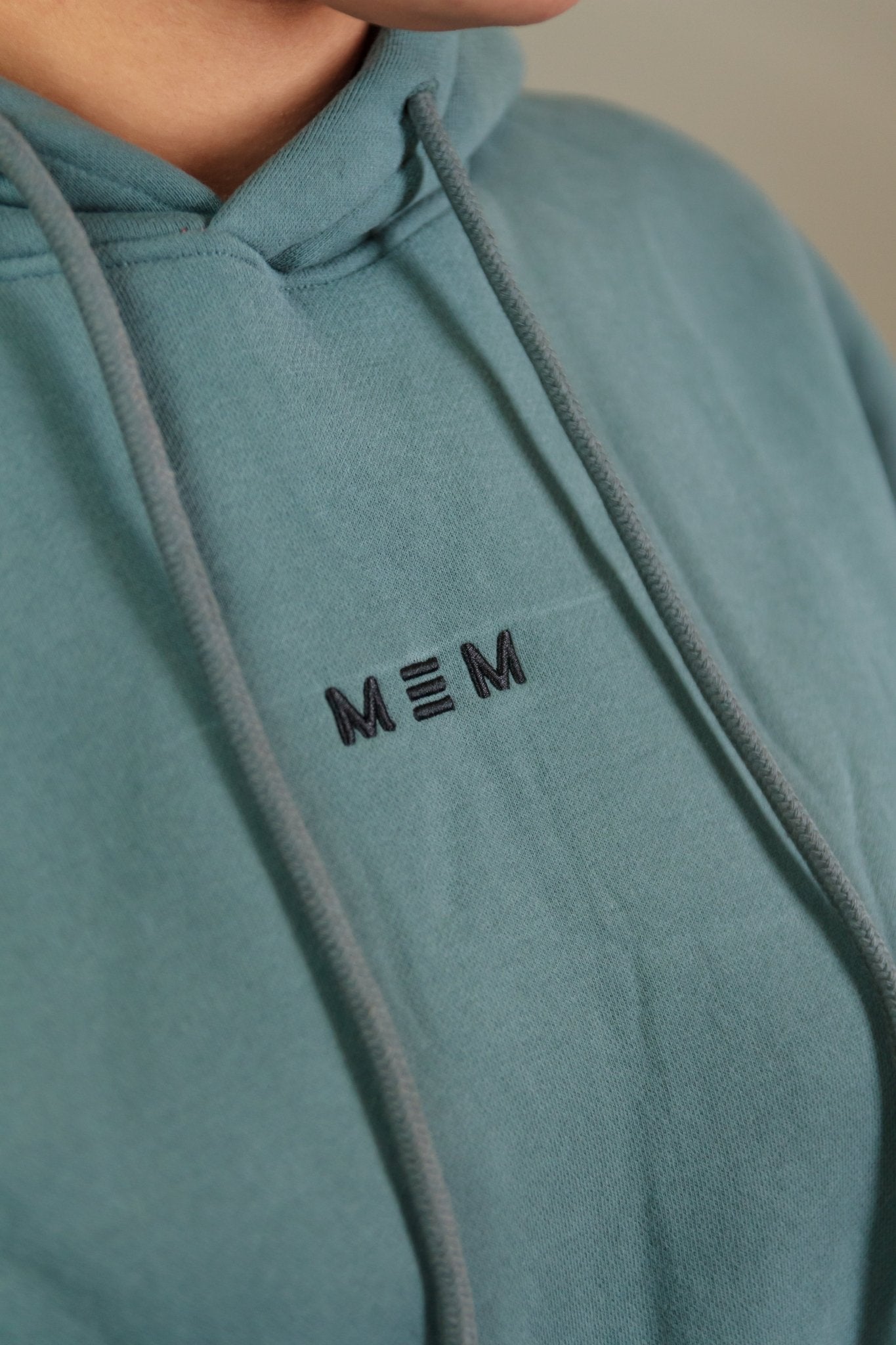 MEM Unisex 345G Oversized Heavyweight Fleece Hoodie - Grey Blue - MEMFitness