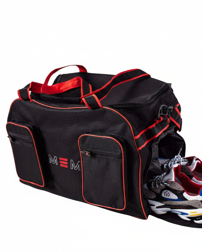 MEM Utility Duffle Bag Black Red - MEMFitness