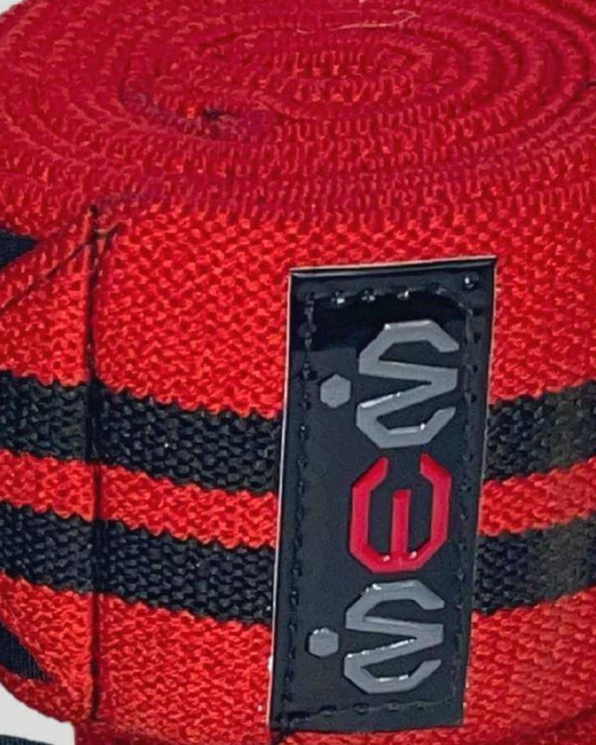 MEM Xtreme Protech Knee Wraps Red - MEMFitness