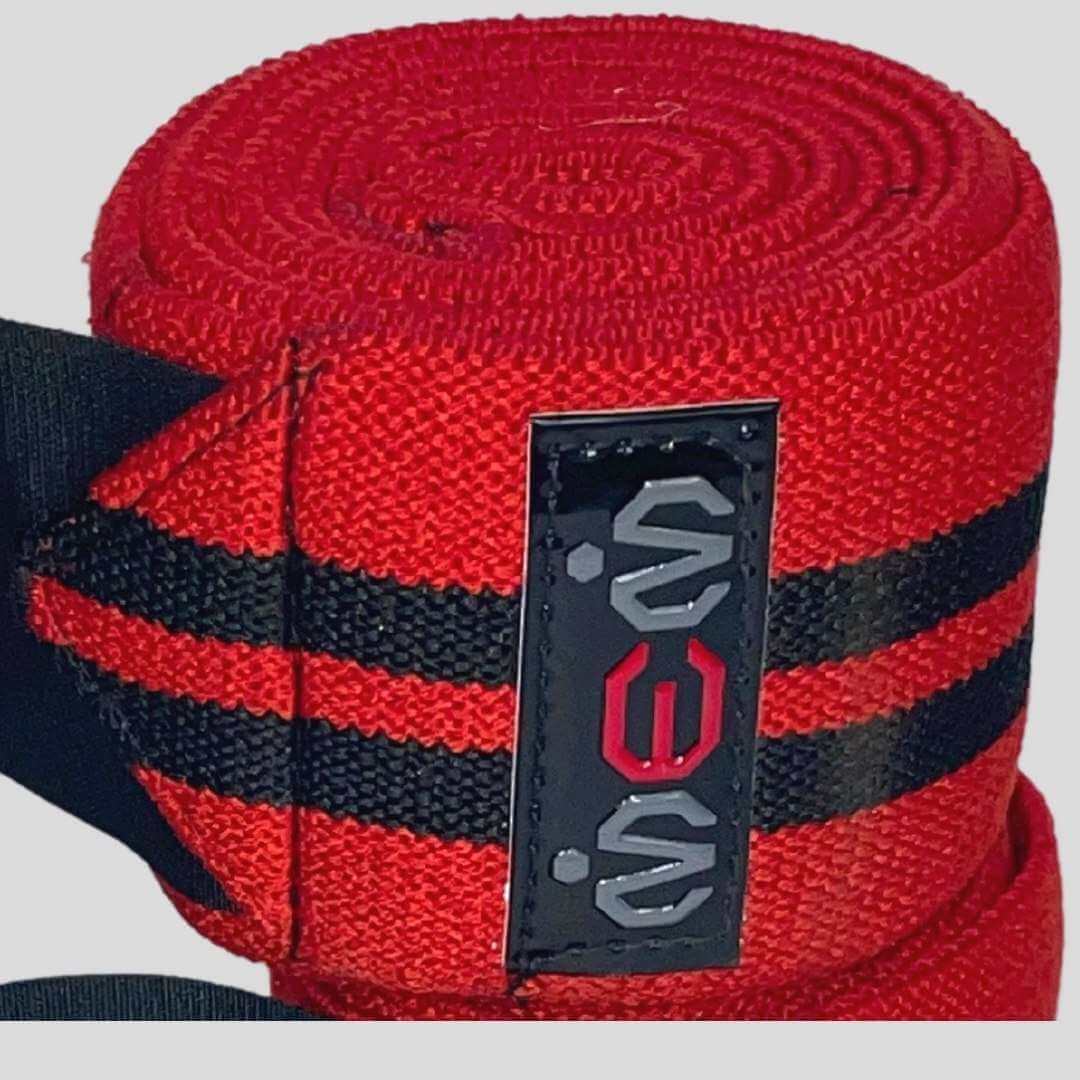 MEM Xtreme Protech Knee Wraps Red - MEMFitness