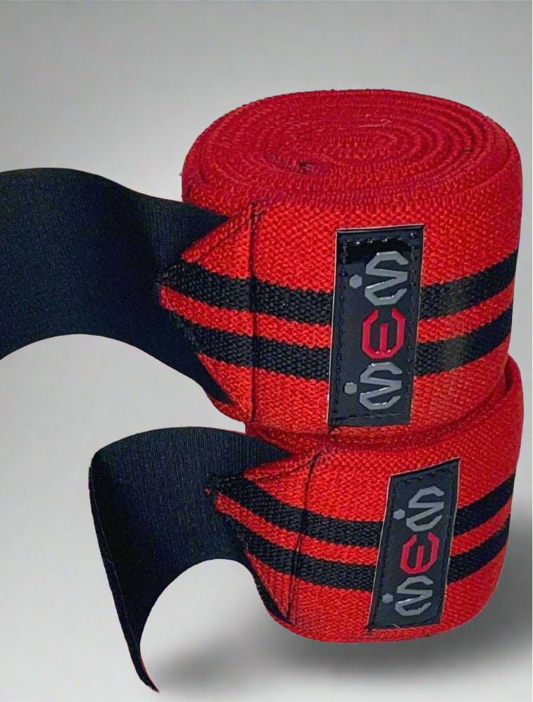 MEM Xtreme Protech Knee Wraps Red - MEMFitness