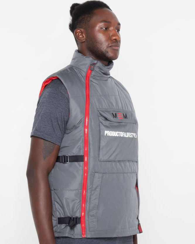 MEMFitness Armour Gilet Grey Waist Jacket - MEMFitness