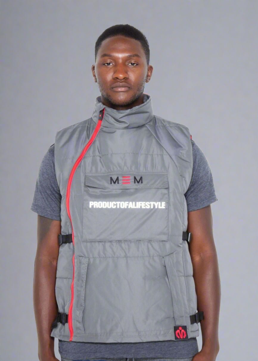 MEMFitness Armour Gilet Grey Waist Jacket - MEMFitness