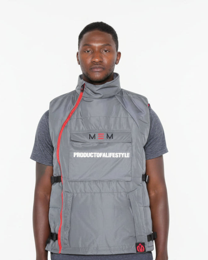 MEMFitness Armour Gilet Grey Waist Jacket - MEMFitness