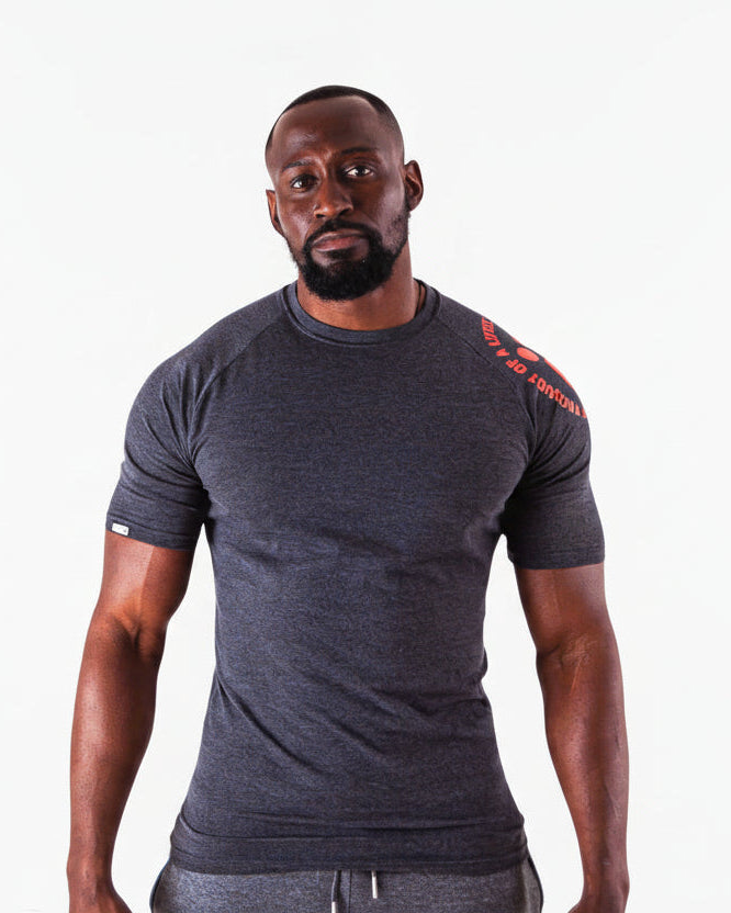 MEMFitness Bold Flex Icon T-Shirt Grey - MEMFitness