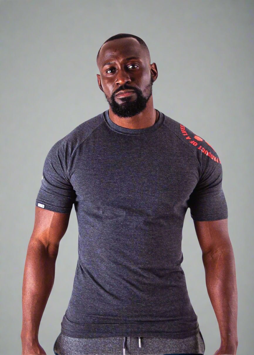 MEMFitness Bold Flex Icon T-Shirt Grey - MEMFitness