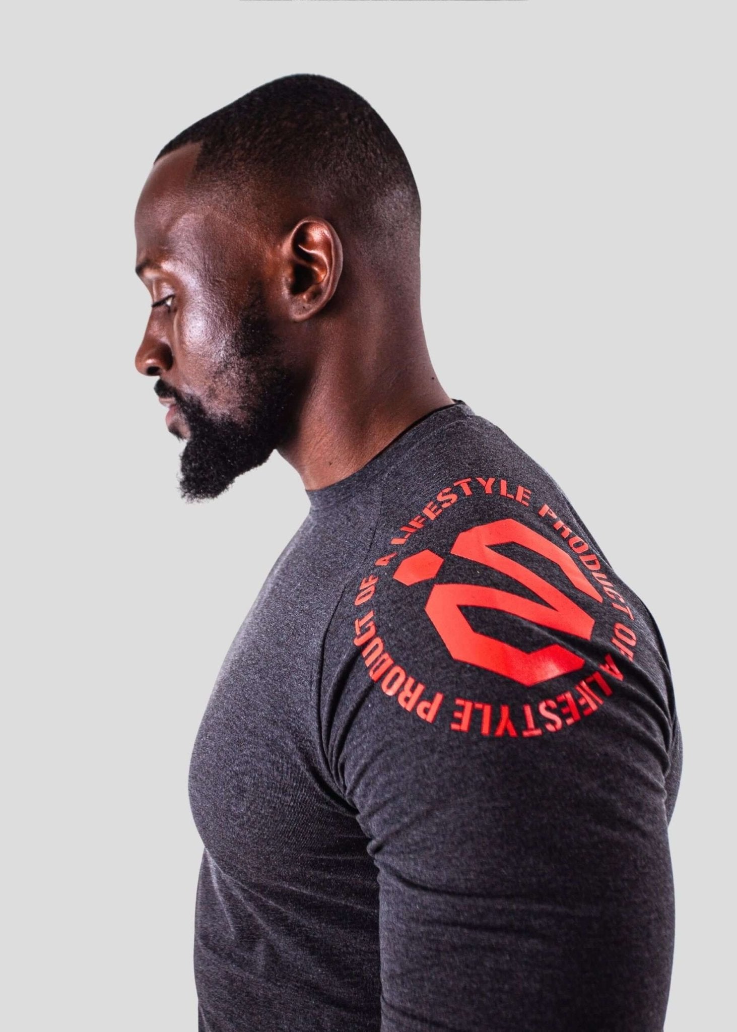 MEMFitness Bold Flex Icon T-Shirt Grey - MEMFitness