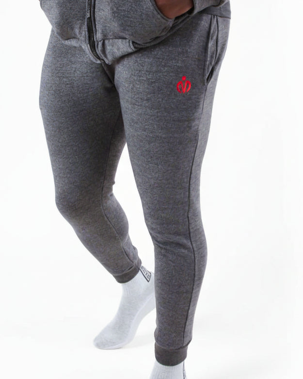 MEMFitness Classic Air Walk French Terry Joggers Charcoal Grey - MEMFitness