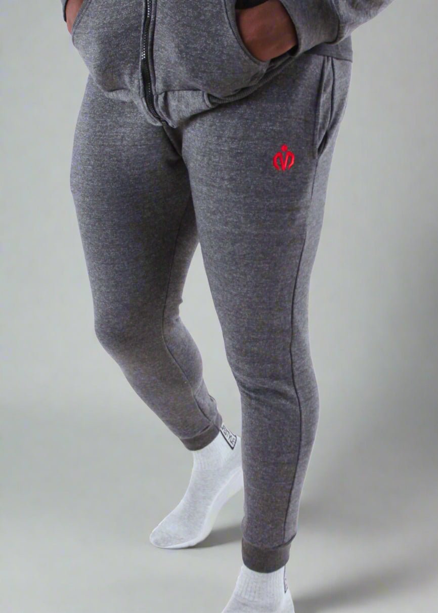MEMFitness Classic Air Walk French Terry Joggers Charcoal Grey - MEMFitness