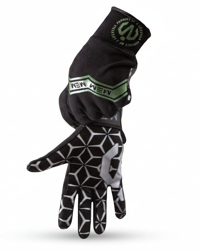 MEMFitness Cross - fit Gloves Black Green - MEMFitness