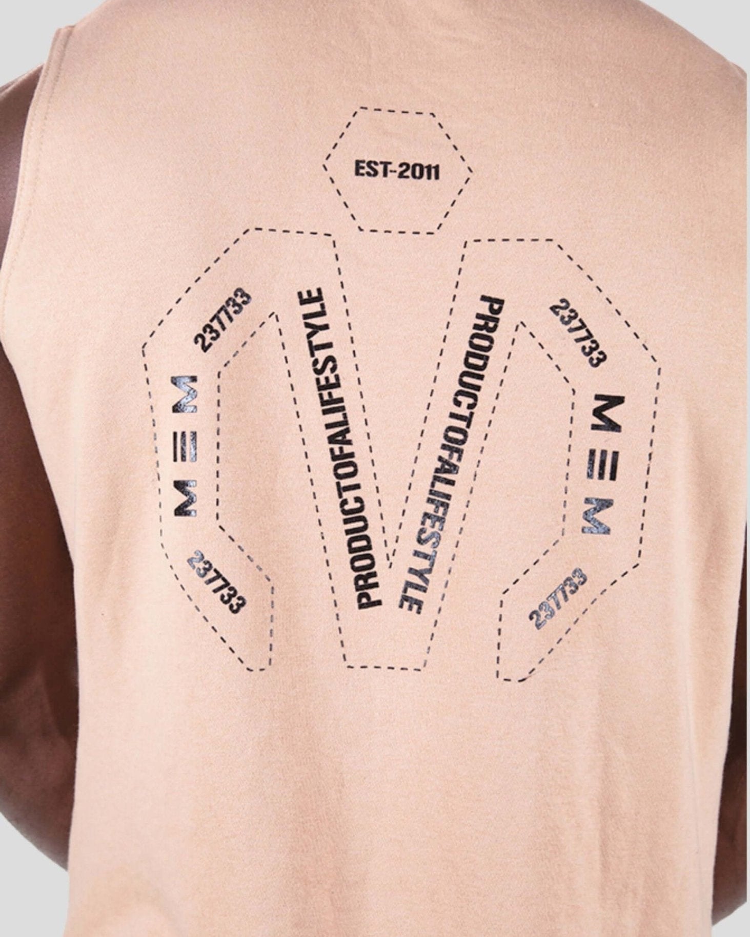 MEMFitness French Terry Chocolate Sleeveless Hoodie - MEMFitness