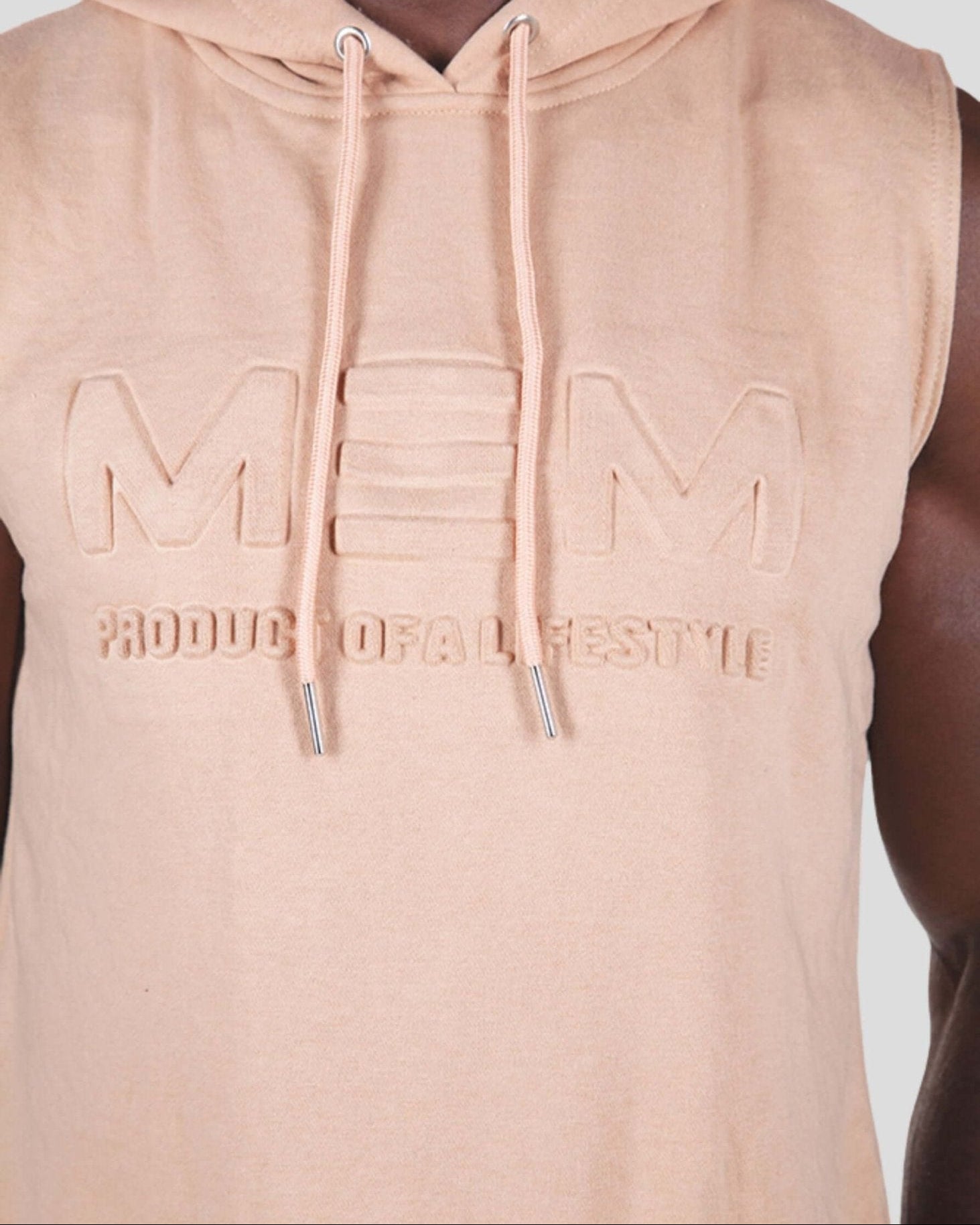 MEMFitness French Terry Chocolate Sleeveless Hoodie - MEMFitness